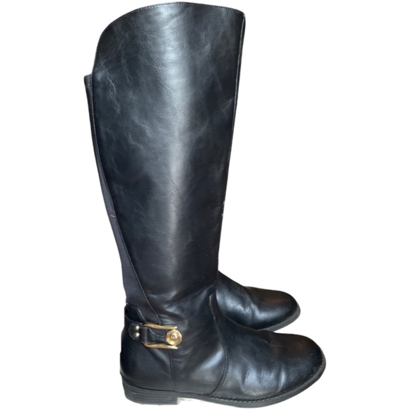 IVANKA TRUMP Black  Over the knee “OVERLAND” Riding Style Boots - Picture 1 of 5